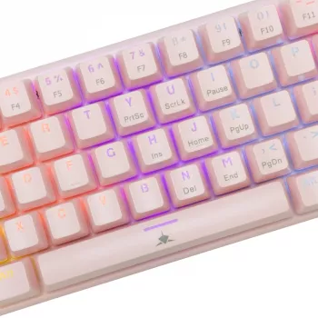 Mehāniskā spēļu tastatūra White Shark Wakizashi GK-002421V2 Rozā US-Blue izkārtojums