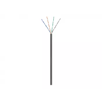 Wentronic goobay - Tīkla kabelis - 100,0m - UTP - CAT 5e - āra, savīts - Melns (57196)
