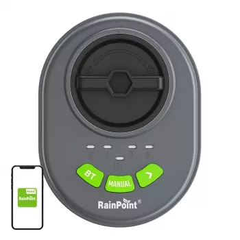 Laistīšanas kontrolieris RainPoint HIC406B — 4 zonas, Bluetooth, vadība caur lietotni