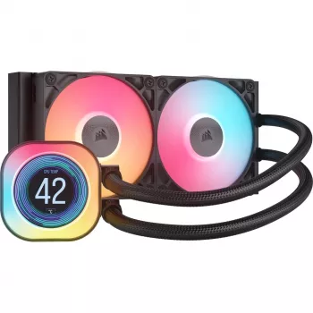 Gaisa dzesētājs Corsair iCUE LINK TITAN 240 RX LCD 12 cm Melns 300-2100 RPM