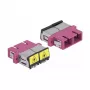 Optiskās šķiedras savienotājs DeLOCK 86896 SC Duplex sieva–SC Duplex sieva, multi-mode, violets