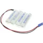 Panasonic akumulatoru bloks 4 Mignon (AA) ar kabeli un spraudni, NiMH eneloop sērija F1x4 Graupner 4,8 V 1900 mAh (124006)