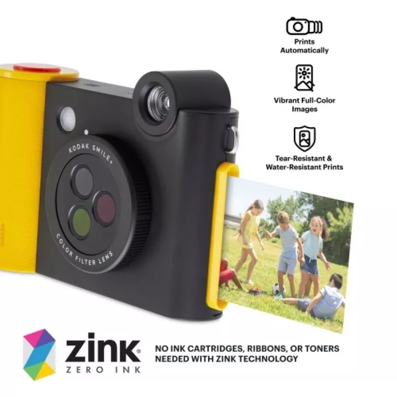 Momentānā drukas kamera Kodak SMILE+ 2x3 Melna