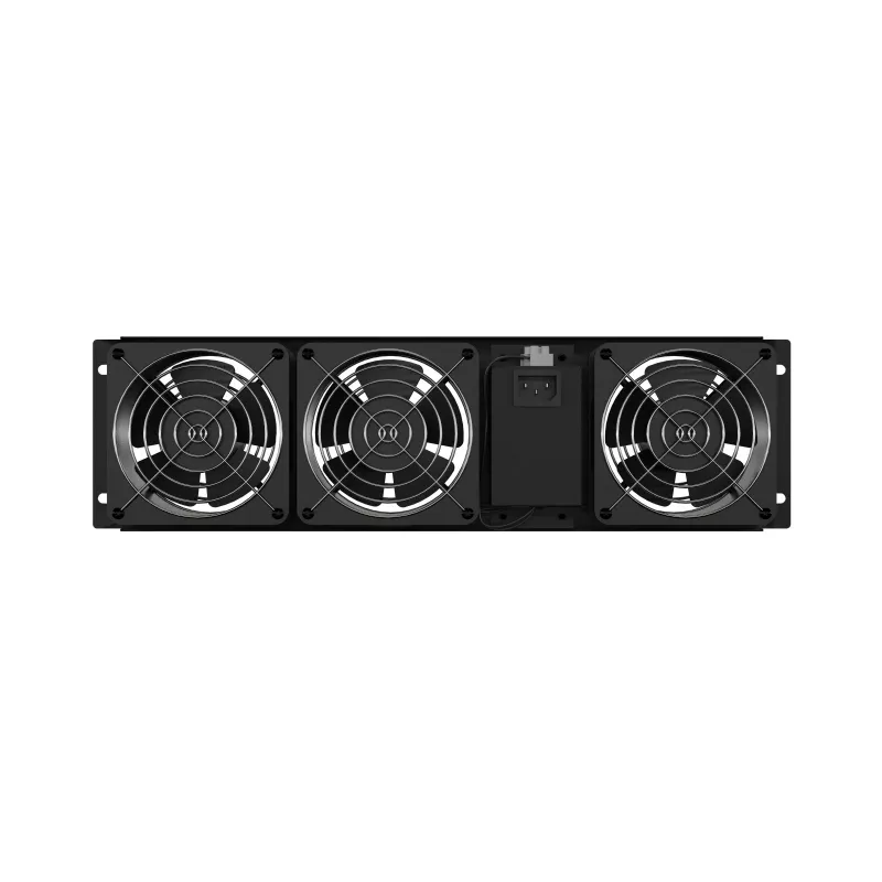Ventilācijas panelis LANBERG AK-1506-B 19 collu ar 3 ventilatoriem 230V melns