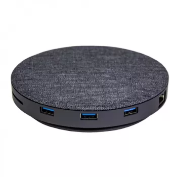 Devia UFO 10 vienā USB-C centrmezgls ar bezvadu uzlādi, pelēkā krāsā