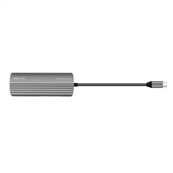 LogiLink USB 3.2 Gen2 Hub 7+1-portu 2x USB-A 5x USB-C PD 100W alumīnija korpuss