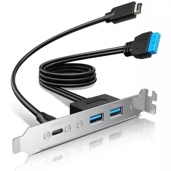 GrauGear Multi PCI vāciņa plāksne 1x USB-C 2x USB-A (G-AD-ETC2A-20G)