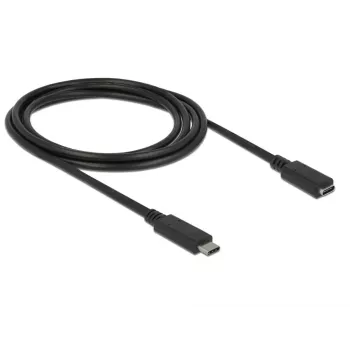 USB pagarinātājkabelis DeLOCK SuperSpeed USB 3.2 Gen 1 2m USB-C melns