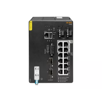 HPE Aruba 4100i - pārvaldāms industriālais slēdzis - 8x Gigabit PoE+ (30W) + 4x Gigabit PoE++ (60W) + 2x SFP+ 10G, DIN sliede