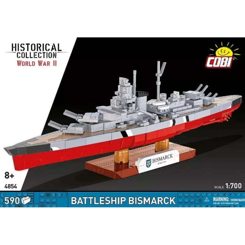 Konstruktors Cobi Kaujas kuģis Bismarck modelis, 590 gabali
