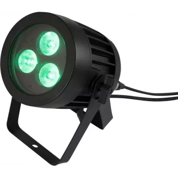 LED PAR gaismeklis EUROLITE 3x8W QCL Spot — 3x8W RGB COB LED, kompakts prožektors