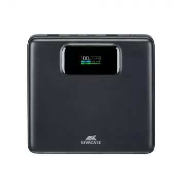 Power bank Rivacase VA1090 — 20000 mAh, 77 Wh, kopējā izeja 100 W, 440 g