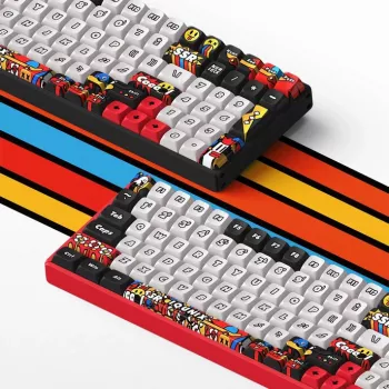 Bezvadu tastatūra Ducky IQUNIX F97 Graffiti Blaze, RGB, Moonstone-Turbo slēdži