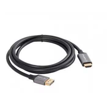 Lanberg CA-DPHD-20CU-0018-BK video kabeļa adapteris 1.8 m DisplayPort HDMI A tipa (Standarta) Melns, Sudrabs