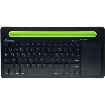 Tastatūra MediaRange MROS131 Office Bluetooth QWERTZ Vācu/Šveices Melna Zaļa