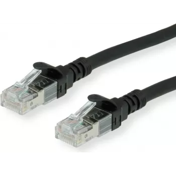 ROLINE Patch-Cable RJ-45 (M) – RJ-45 (M) 30 cm SFTP CAT 6a Melns (21.15.2975)