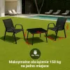 Extralink Black Forest dārza mēbeļu komplekts, Textilene divi krēsli + melns galds