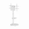 Grīdas TV statīvs GEMBIRD TVS-86TR-01-W 37–86 collu televizoriem, balts, grozāms un slīpējams, VESA 200x200–600x400, max slodze 50 kg