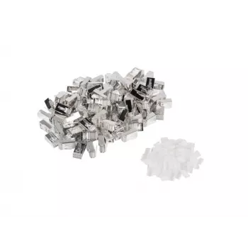 LANBERG PLS-6000 RJ-45 savienotājs Cat6 F/UTP caurspīdīgs balts, 100 gab. iepakojums