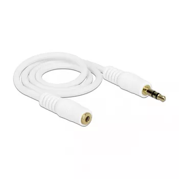 Audio kabelis 3.5mm M-F DeLOCK 83763 0.5m Balts