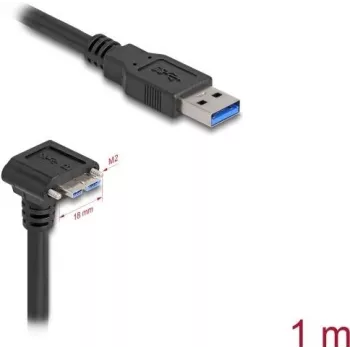DeLOCK USB kabelis 1m USB A Micro-USB B Melns 5 Gbit/s