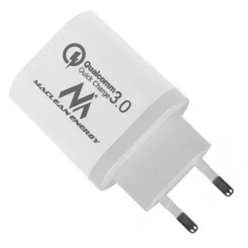 Sienas lādētājs MACLEAN MCE479W — 3 portu USB ātrais lādētājs, 18W kopējā jauda