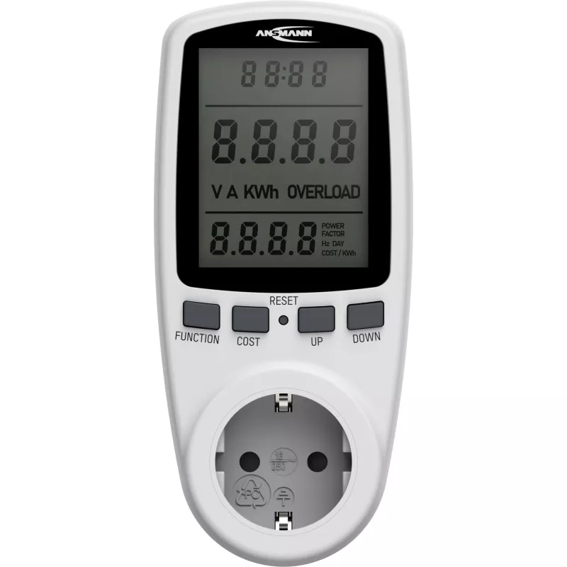 Enerģijas patēriņa mērītājs ANSMANN APM2 120-0007 ar LCD displeju
