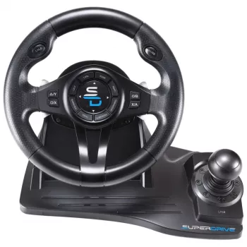 Subsonic SA5596-NG Gaming stūre ar pedāļiem, melna, USB, 270°