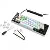 Sharkoon SGK50 S4 60% kompaktā tastatūra Gaming USB QWERTZ Vācu Baltā RGB LED