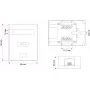 Tīkla sadales kārba Alantec GN005 — Cat5e, F/UTP (FTP) ekranējums, balta, 50×66×25 mm