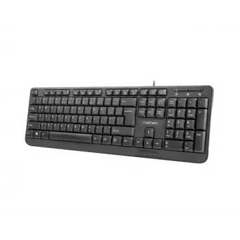 Natec Trout Slim USB klaviatūra, ASV izkārtojums, melna