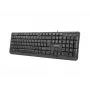 Natec Trout Slim USB klaviatūra, ASV izkārtojums, melna
