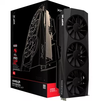 Grafikas karte XFX Radeon RX 9070 XT — 16 GB GDDR6, 256-bit, PCIe 5.0, 3x DisplayPort 2.1, HDMI 2.1, 3 ventilatoru dzesēšana
