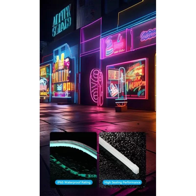 LED lente Vention PAEWH 2 m, USB 5V, RGB ar IR tālvadību, abpusēja līmlente