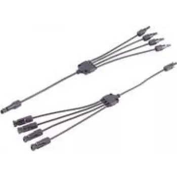 shiverpeaks ®-PV4 T-Adapter Kabeļu komplekts, 4/1, 4mm², melns/melns, 30cm (BS02-21034)