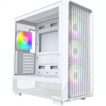 PC korpuss Montech X5 Midi Tower Balts ATX 3x140mm Ventilatori