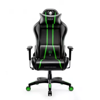 Diablo X-One 2.0 spēļu krēsls, melns/zaļš, parastais izmērs
