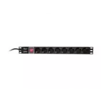 Strāvas sadales bloks LogiLink PDU8C01, 1U, 8 kontaktligzdas, 16 A