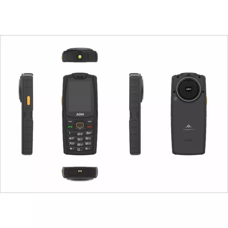 AGM M6 4G izturīgs āra tālrunis ar pogām (monobloks), IP68/IP69K, MIL-STD-810H, bez barošanas adaptera