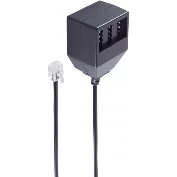 Telefona kabelis ShiverPeaks BS71018-1 0.2 m Melns
