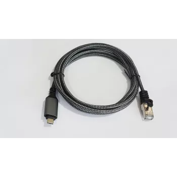 Tīkla kabelis AKTBXKS6USBC30B RJ-45 USB-C Cat.6 3m Melns