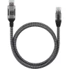 Techly ICOC U3A-RJ45-010 USB-A uz Gigabit Ethernet adaptera kabelis, 1 m, melns/sudraba