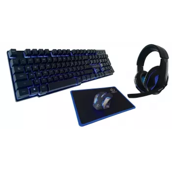 Rebeltec SHERMAN Gaming USB QZERTY Angļu Melna tastatūra ar peli