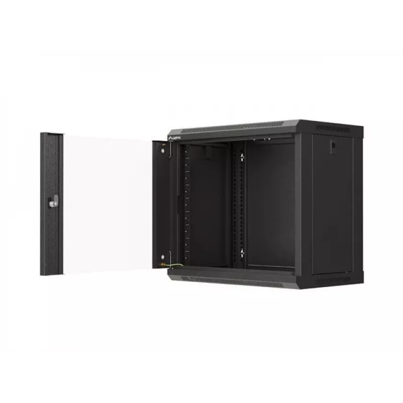Pie sienas montējams tīkla skapis LANBERG WF03-5309-10B, 9U, 500×350×540 mm, max slodze 60 kg, melns