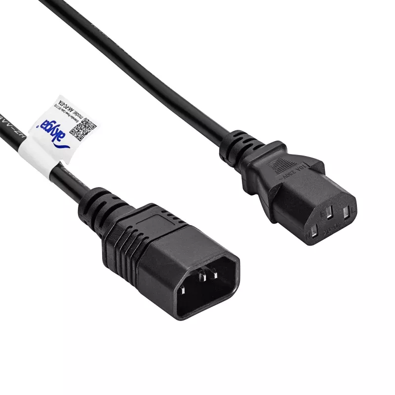 Akyga barošanas kabelis IEC C13 uz IEC C14, 3 m