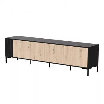 Cama MERCI RTV skapis 200 x 40 x 54 cm melns/ozols artisan