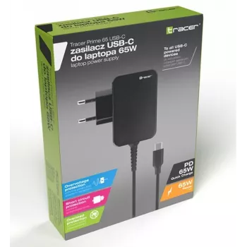 Strāvas adapteris klēpjdatoram Prime 65W USB-C