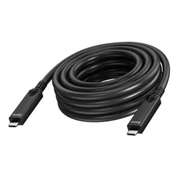 Vision USB kabelis - 24 kontaktu USB-C (vīr.) uz 24 kontaktu USB-C (vīr.) - USB 3.2 Gen 1 / DisplayPort 2.1 - 3 A - 10,0 m - aktīvais optiskais kabelis (AOC), USB Power Delivery (60W), atbalsta 4K 60