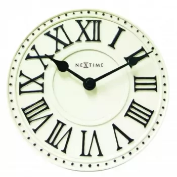 NeXtime klok 5187wi London Table, Ø16 cm, sienas, balts/melns+B32