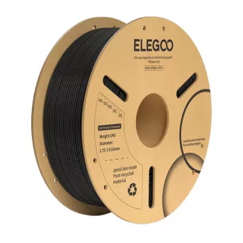 Filamenta spole Elegoo PLA+ Melna – 1.75 mm, saderīga ar FDM 3D printeriem